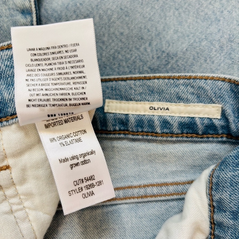CITIZENS OF HUMANITY Olivia High Rise Light Wash Slim Straight Leg  Ankle Jeans - Picture 10 of 16